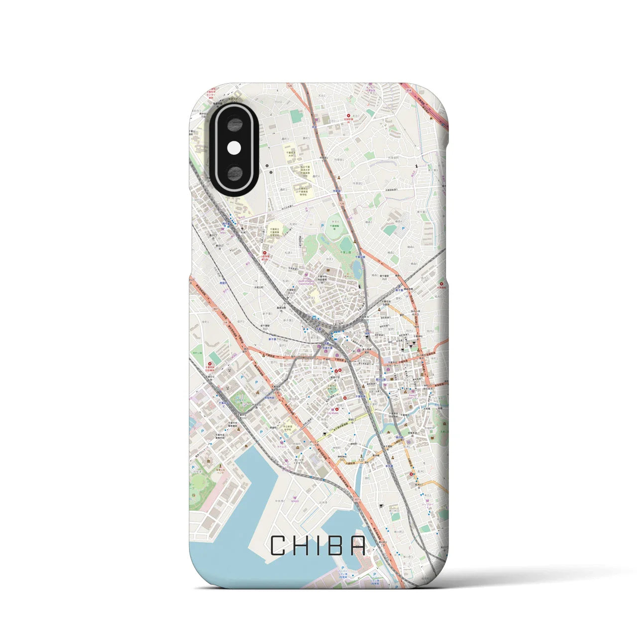 【千葉(千葉県)】地図柄iPhoneケース(バックカバータイプ)