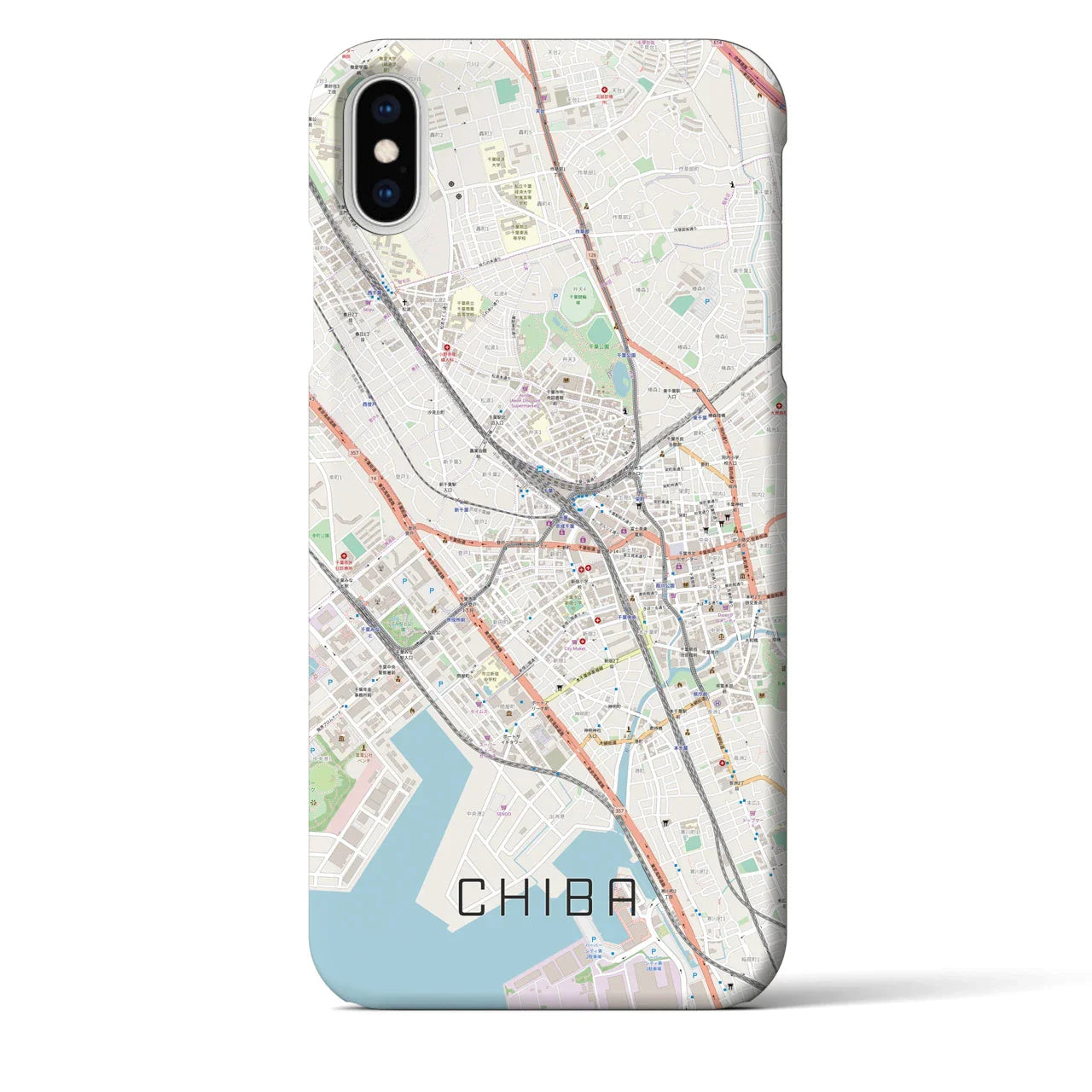 【千葉(千葉県)】地図柄iPhoneケース(バックカバータイプ)