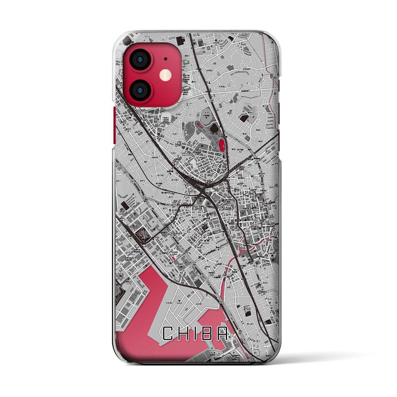 【千葉(千葉県)】地図柄iPhoneケース(クリアタイプ)