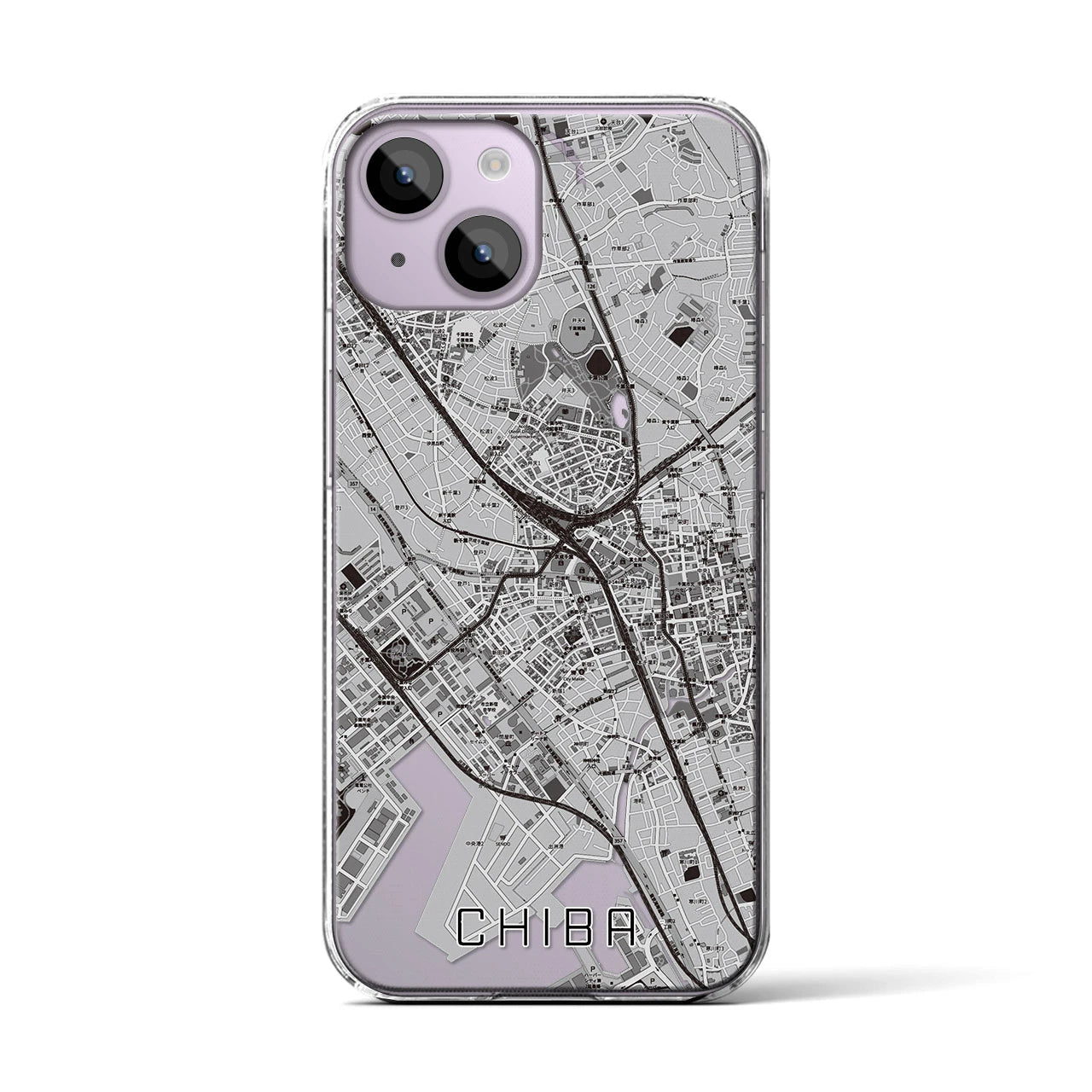 【千葉(千葉県)】地図柄iPhoneケース(クリアタイプ)