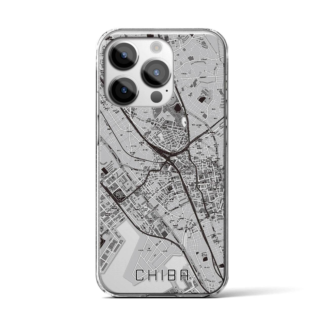 【千葉(千葉県)】地図柄iPhoneケース(クリアタイプ)