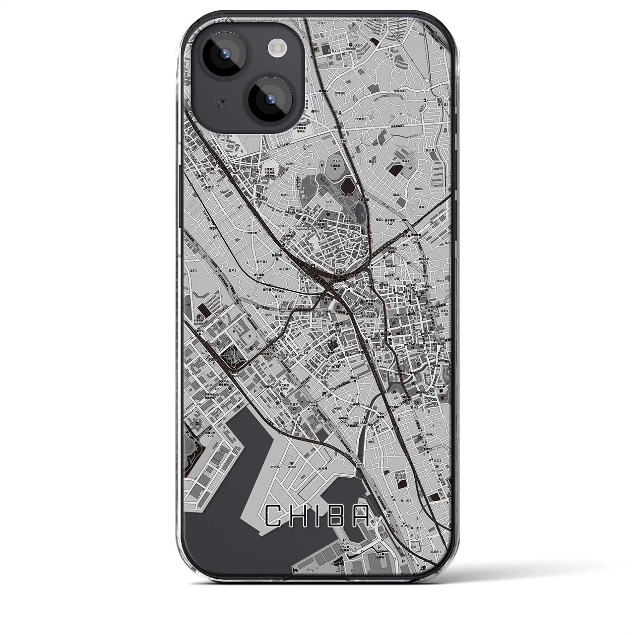 【千葉(千葉県)】地図柄iPhoneケース(クリアタイプ)