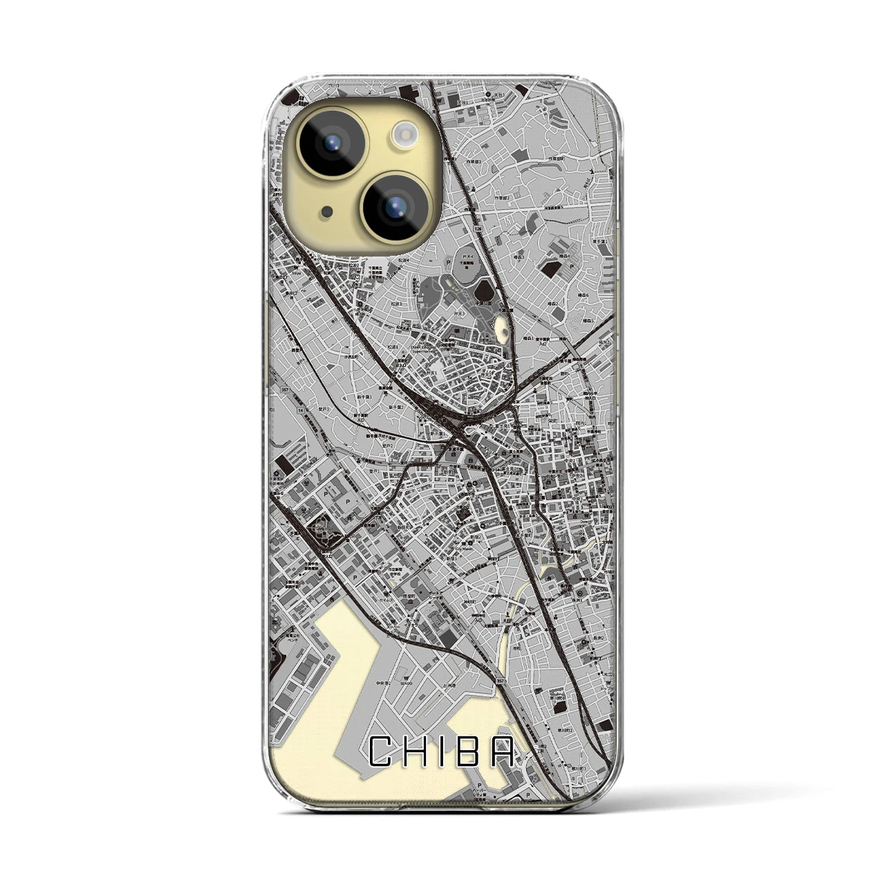 【千葉(千葉県)】地図柄iPhoneケース(クリアタイプ)