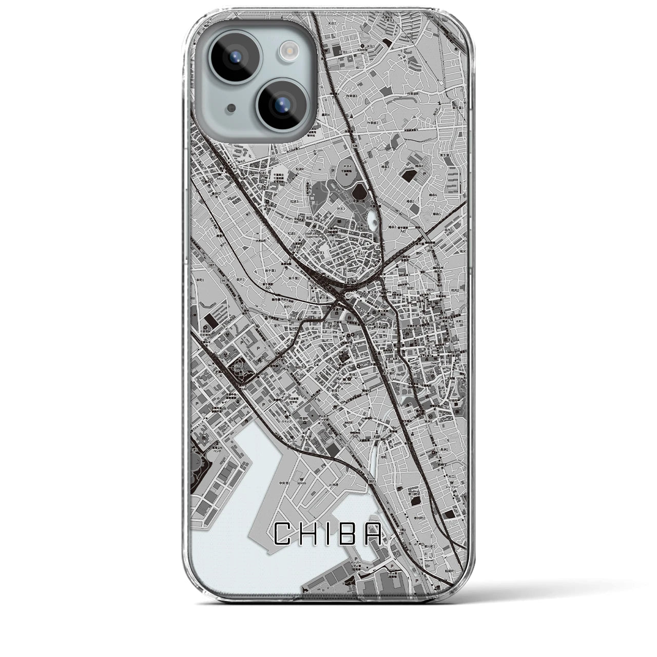 【千葉(千葉県)】地図柄iPhoneケース(クリアタイプ)