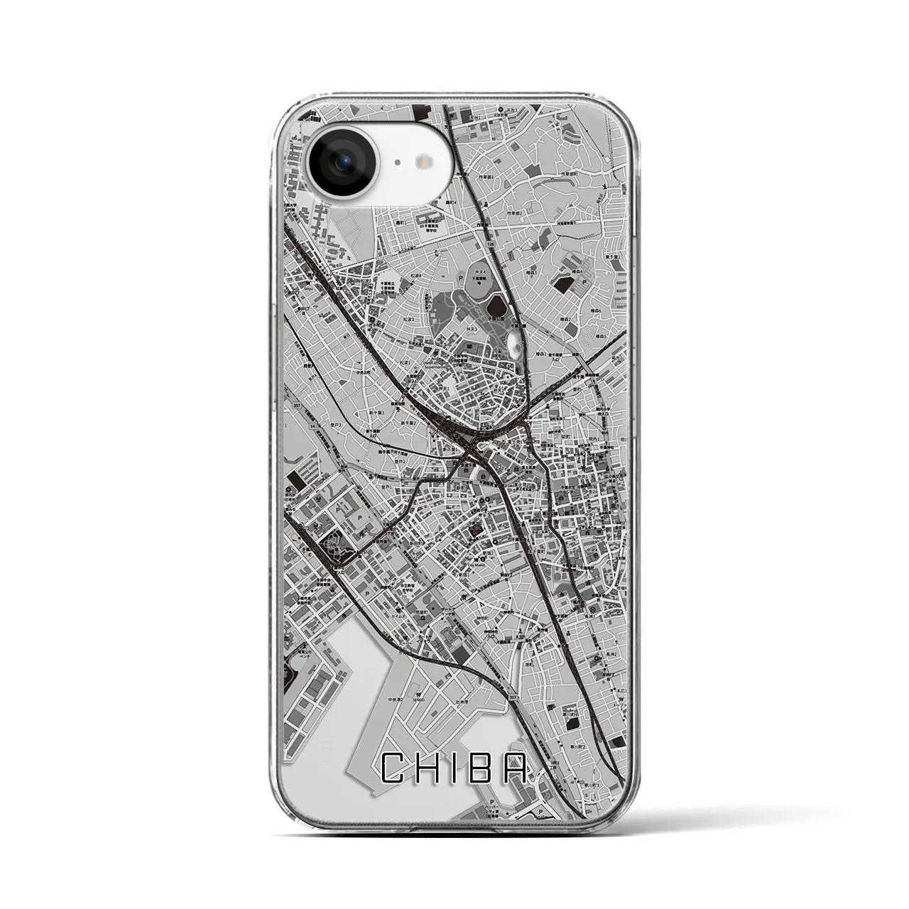 【千葉(千葉県)】地図柄iPhoneケース(クリアタイプ)