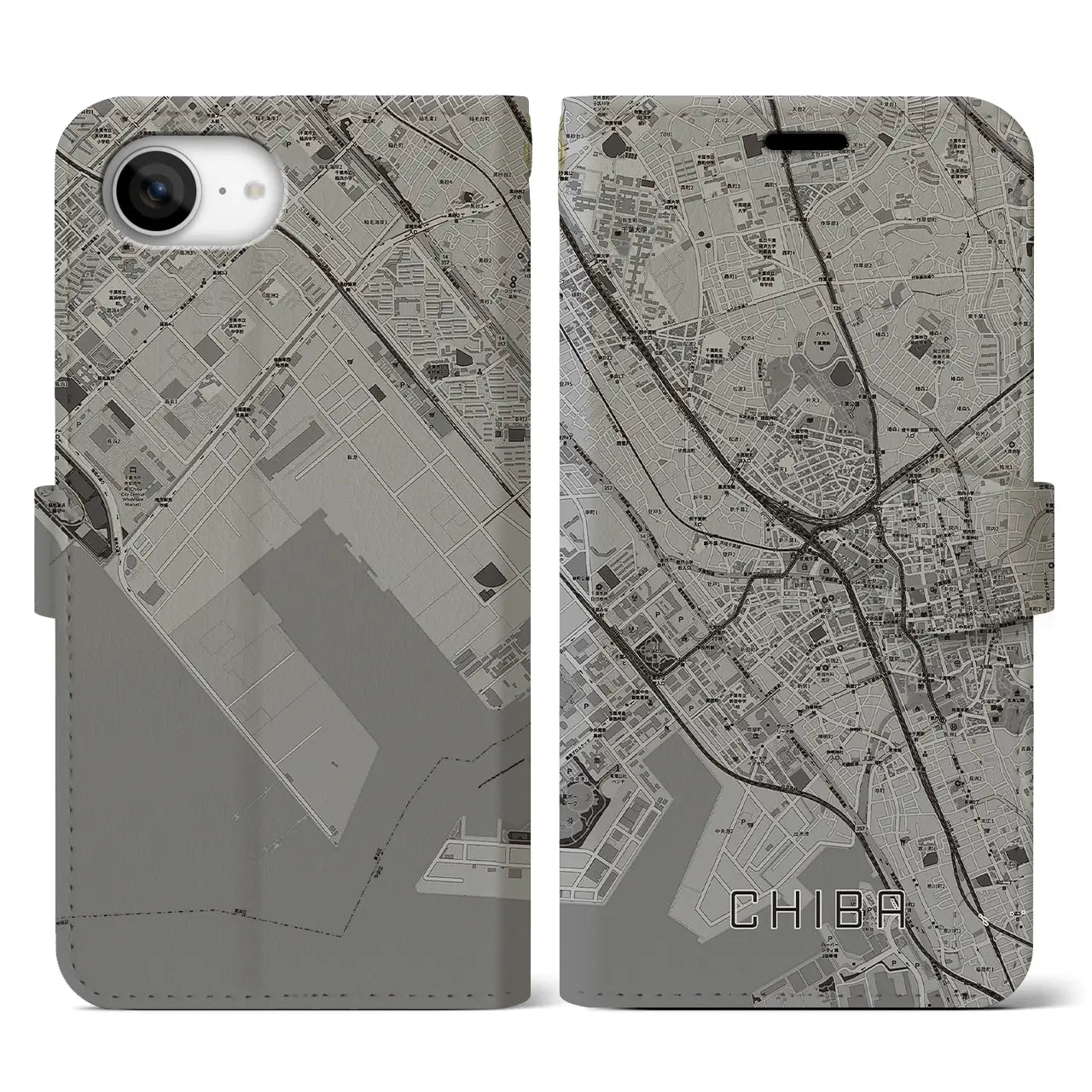 【千葉(千葉県)】地図柄iPhoneケース(手帳タイプ)