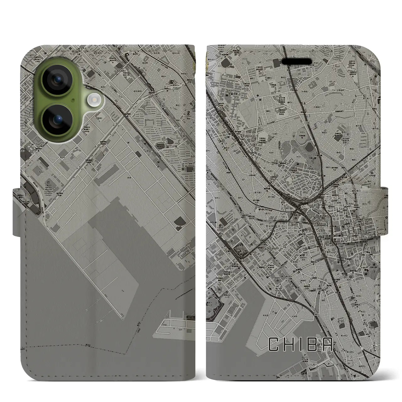 【千葉(千葉県)】地図柄iPhoneケース(手帳タイプ)