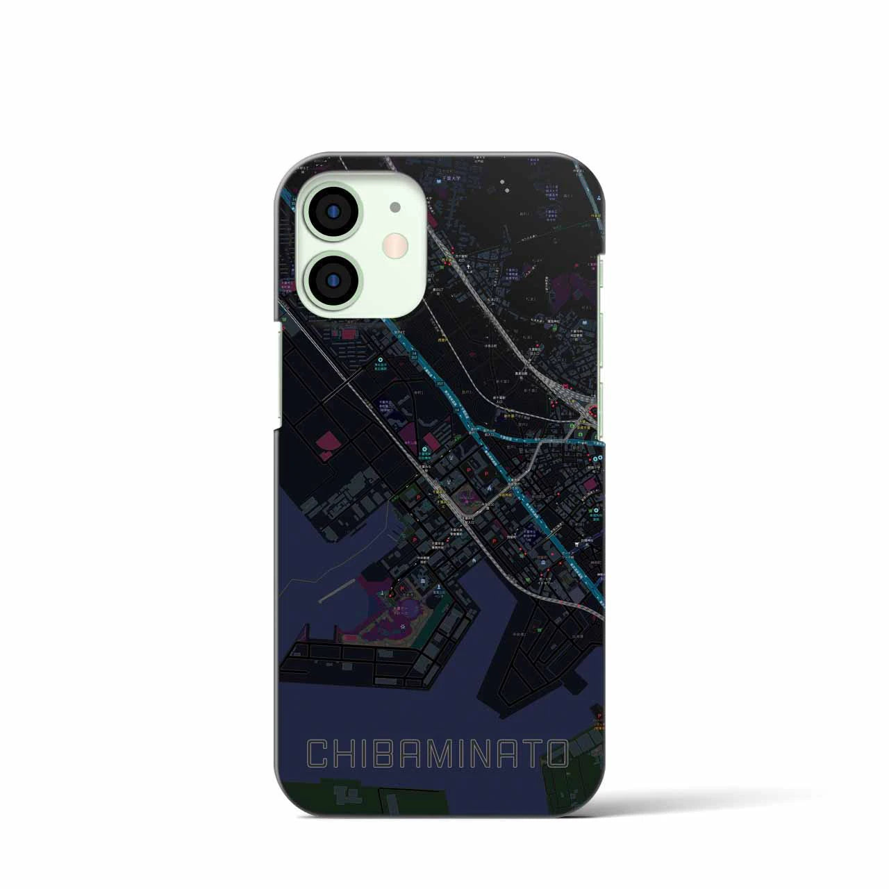 【千葉みなと(千葉県)】地図柄iPhoneケース(バックカバータイプ)