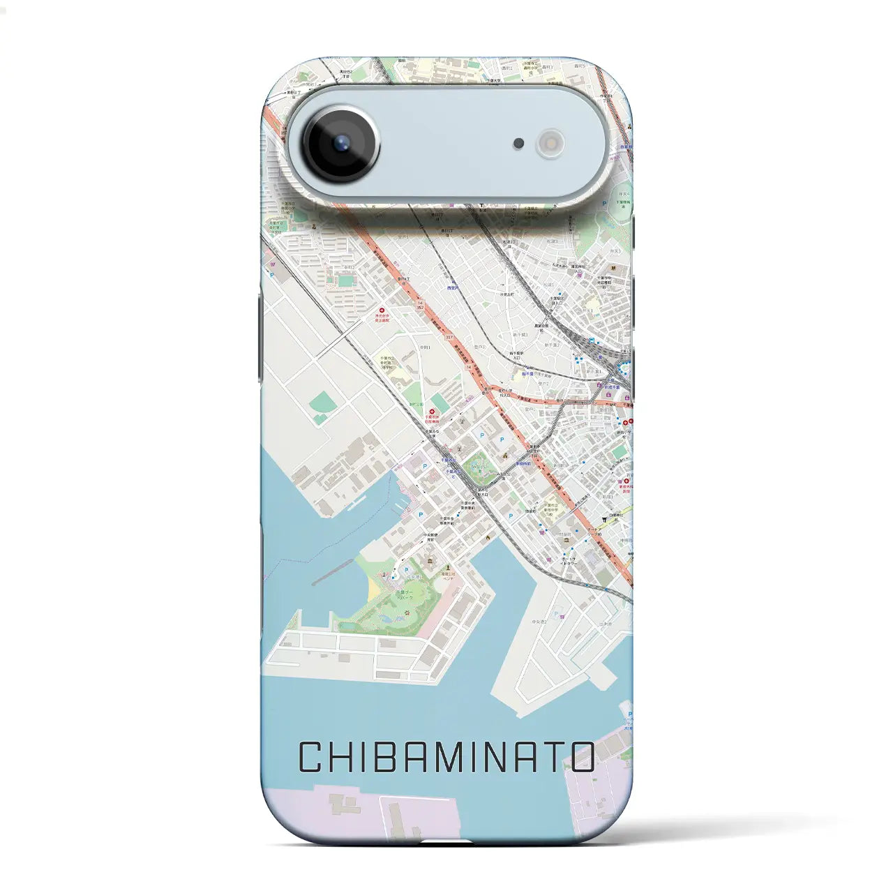 【千葉みなと(千葉県)】地図柄iPhoneケース(バックカバータイプ)