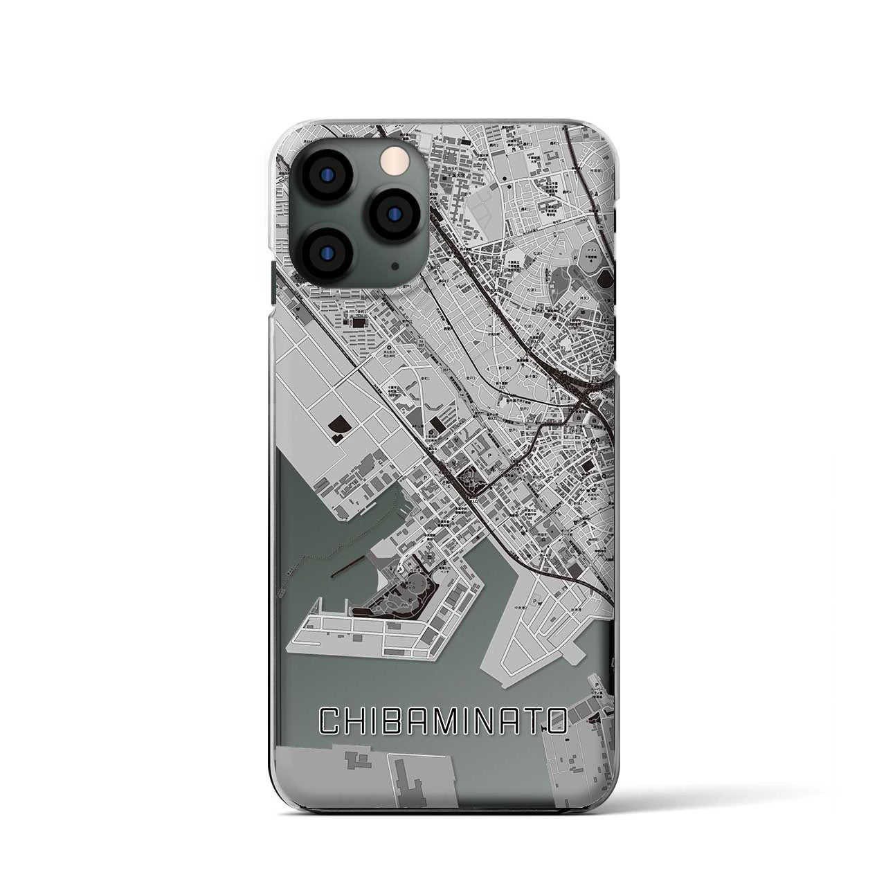 【千葉みなと(千葉県)】地図柄iPhoneケース(クリアタイプ)