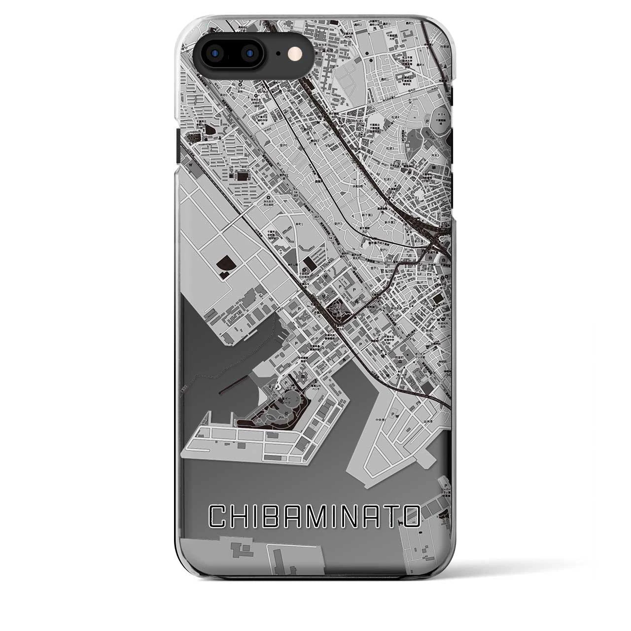 【千葉みなと(千葉県)】地図柄iPhoneケース(クリアタイプ)