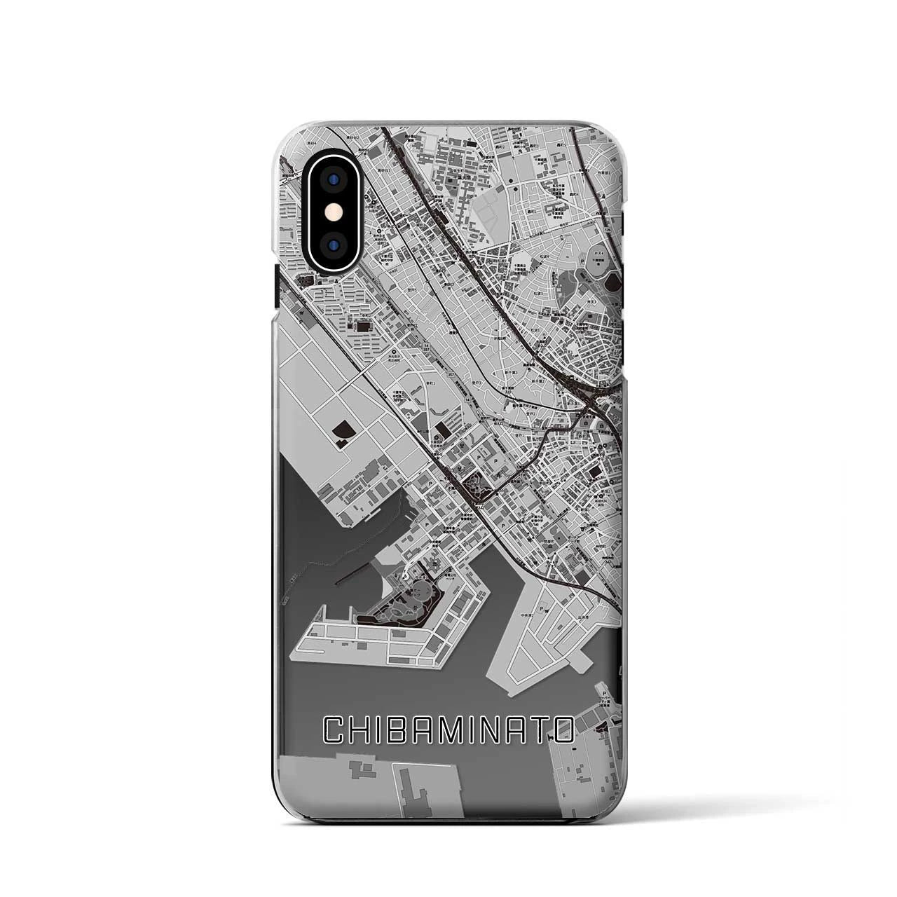 【千葉みなと(千葉県)】地図柄iPhoneケース(クリアタイプ)