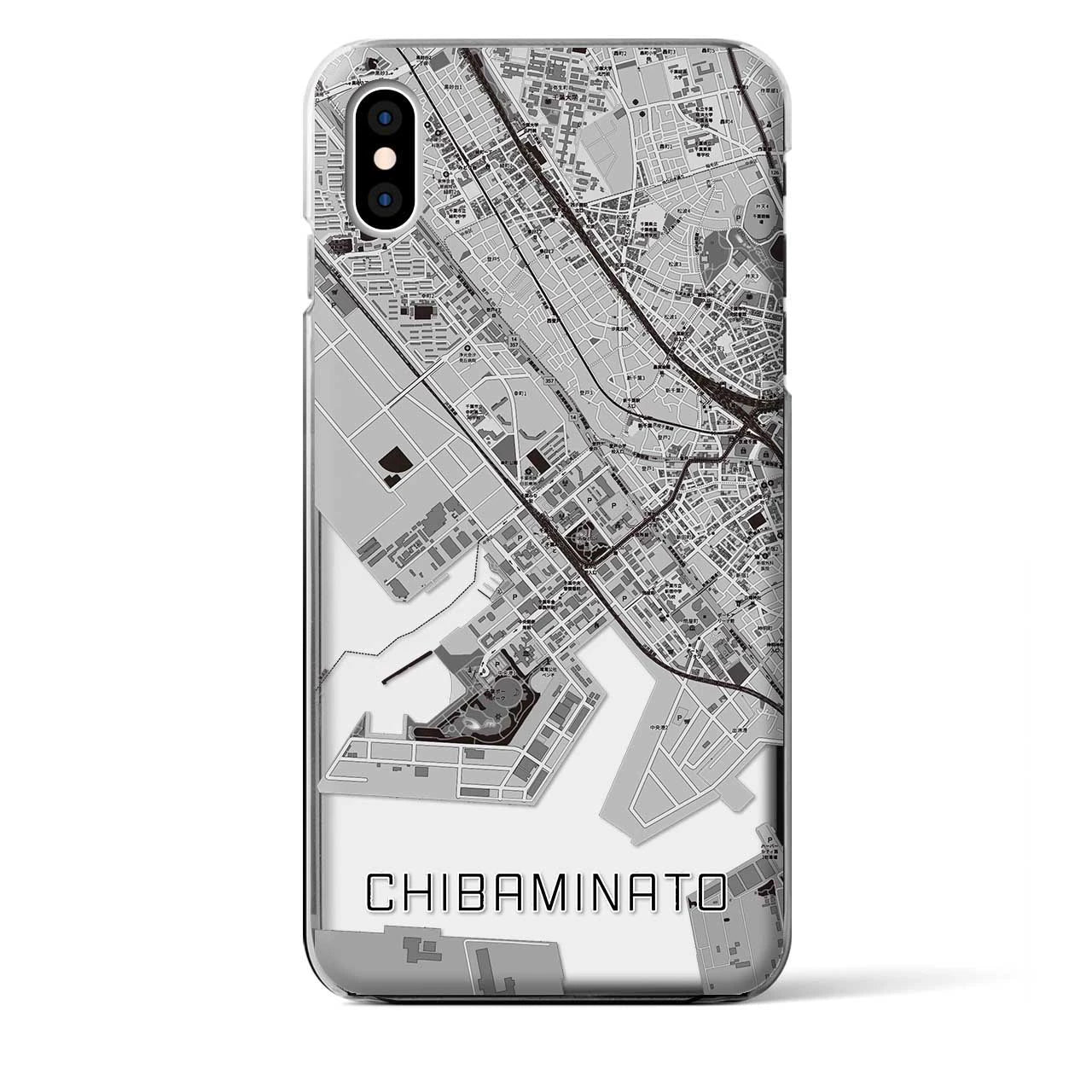 【千葉みなと(千葉県)】地図柄iPhoneケース(クリアタイプ)