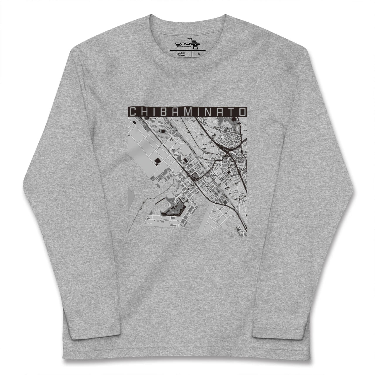 【千葉みなと(千葉県)】地図柄ロングスリーブTシャツ