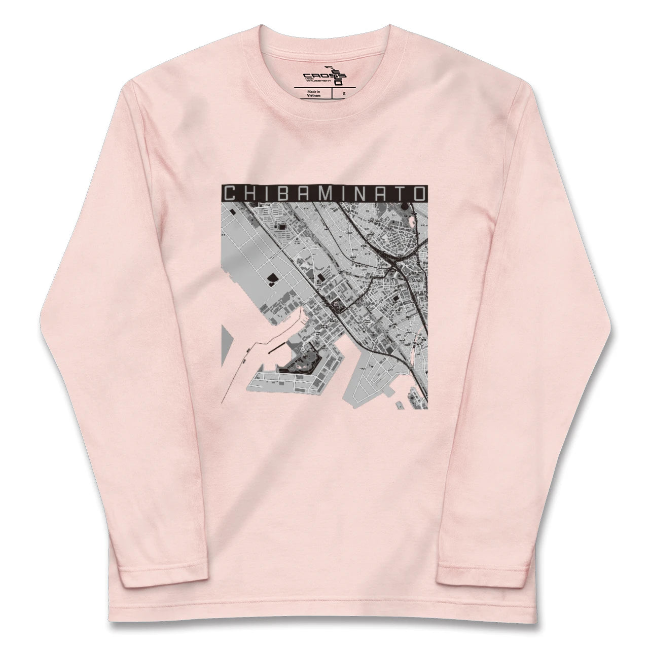 【千葉みなと(千葉県)】地図柄ロングスリーブTシャツ