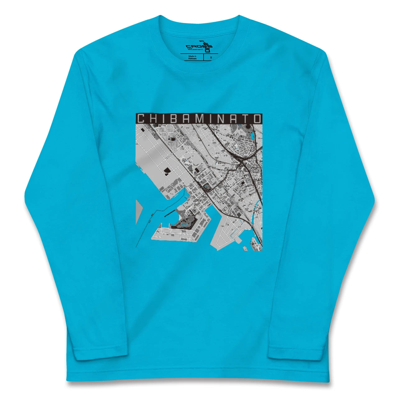 【千葉みなと(千葉県)】地図柄ロングスリーブTシャツ