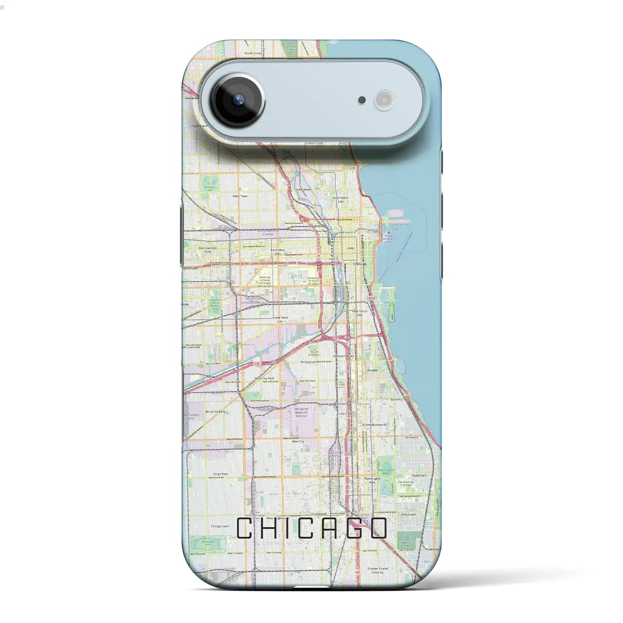 【シカゴ(アメリカ)】地図柄iPhoneケース(バックカバータイプ)