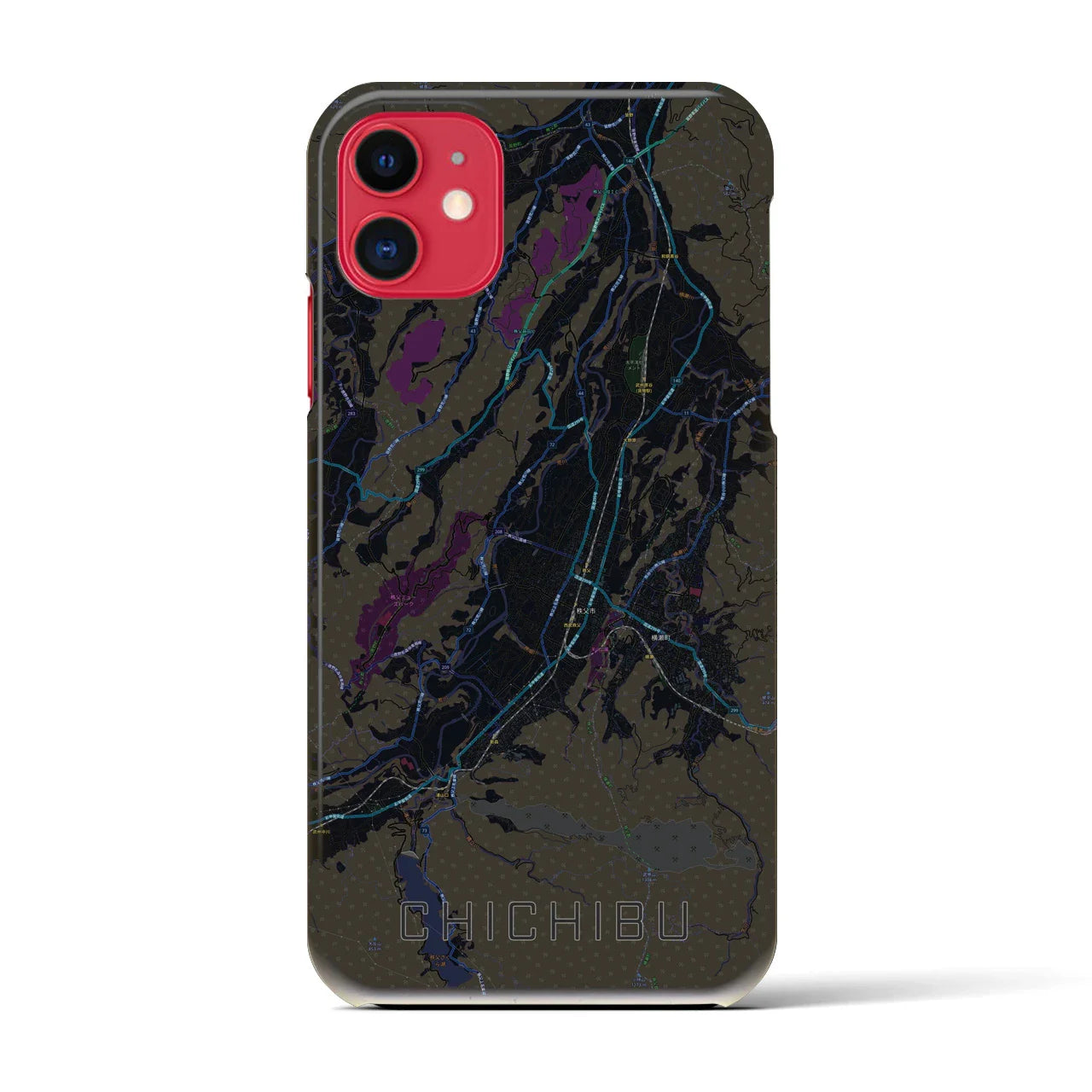 【秩父(埼玉県)】地図柄iPhoneケース(バックカバータイプ)