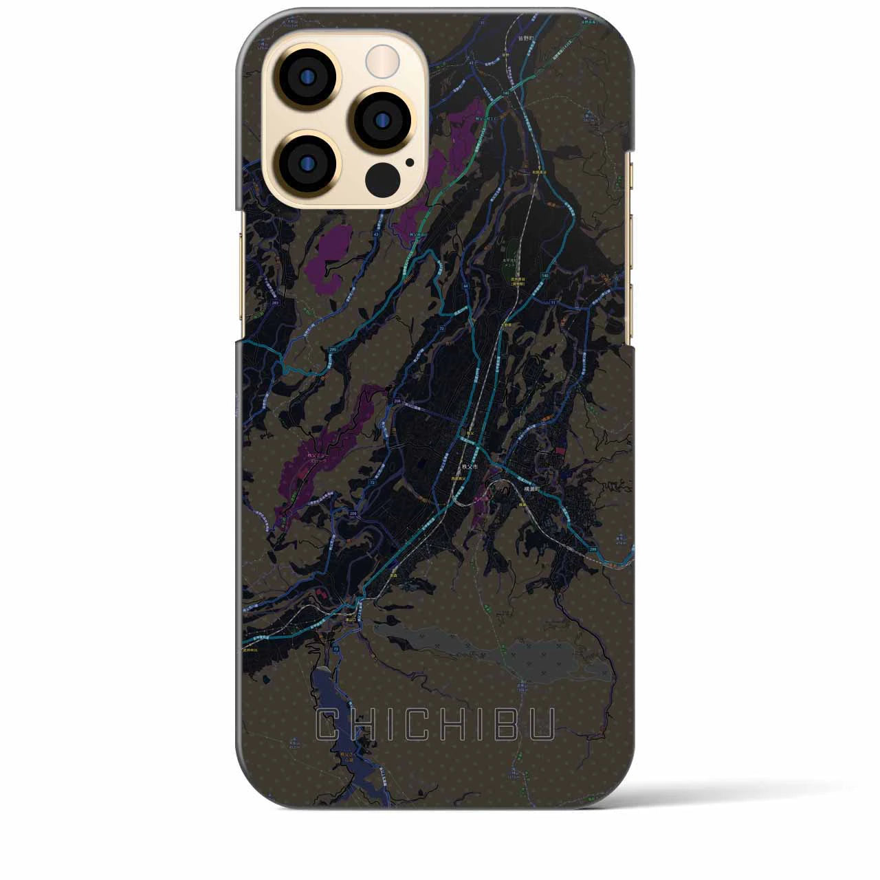 【秩父(埼玉県)】地図柄iPhoneケース(バックカバータイプ)