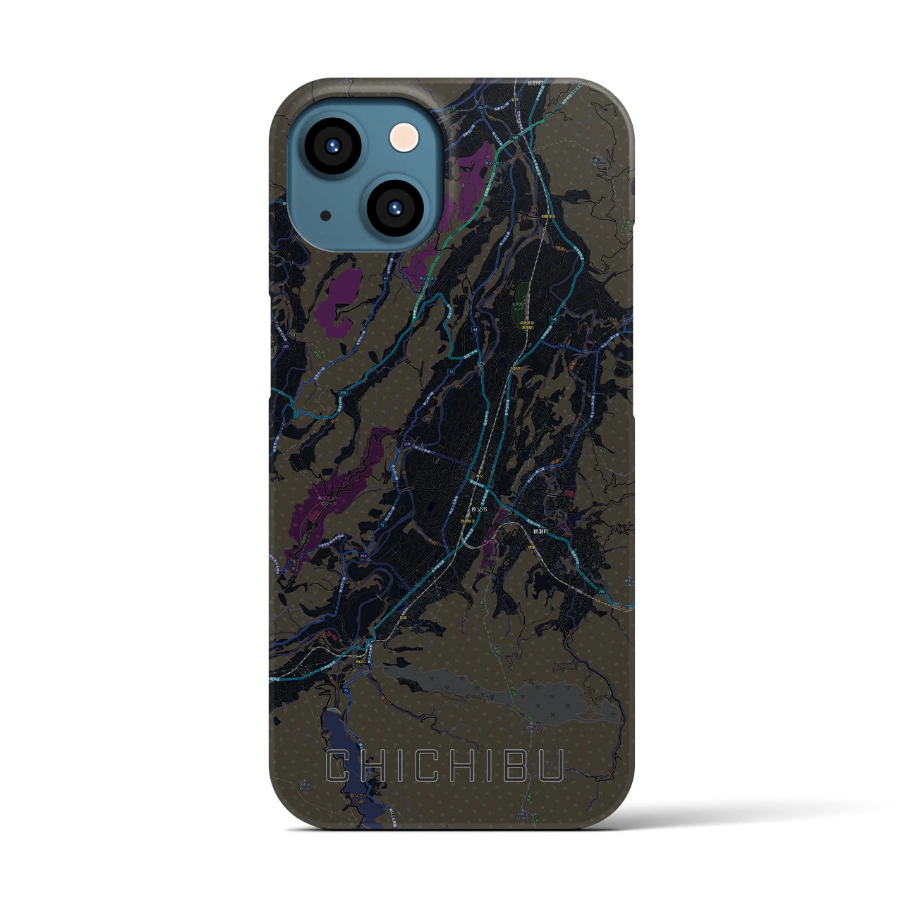 【秩父(埼玉県)】地図柄iPhoneケース(バックカバータイプ)