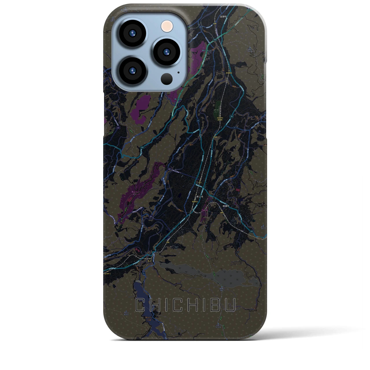 【秩父(埼玉県)】地図柄iPhoneケース(バックカバータイプ)