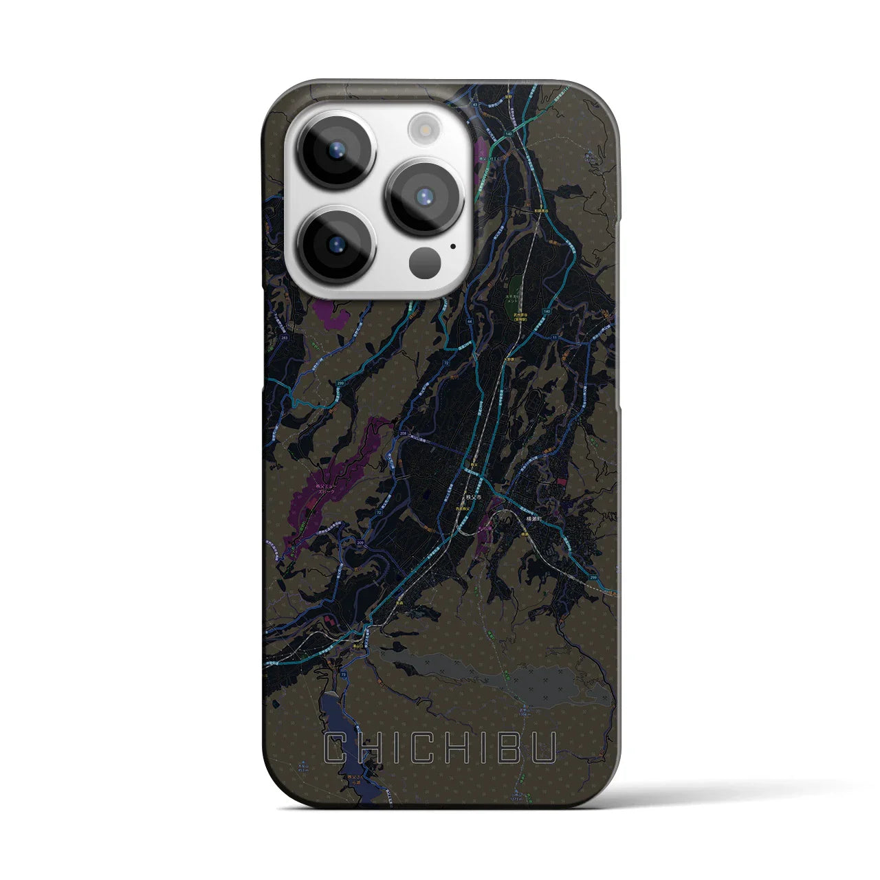 【秩父(埼玉県)】地図柄iPhoneケース(バックカバータイプ)