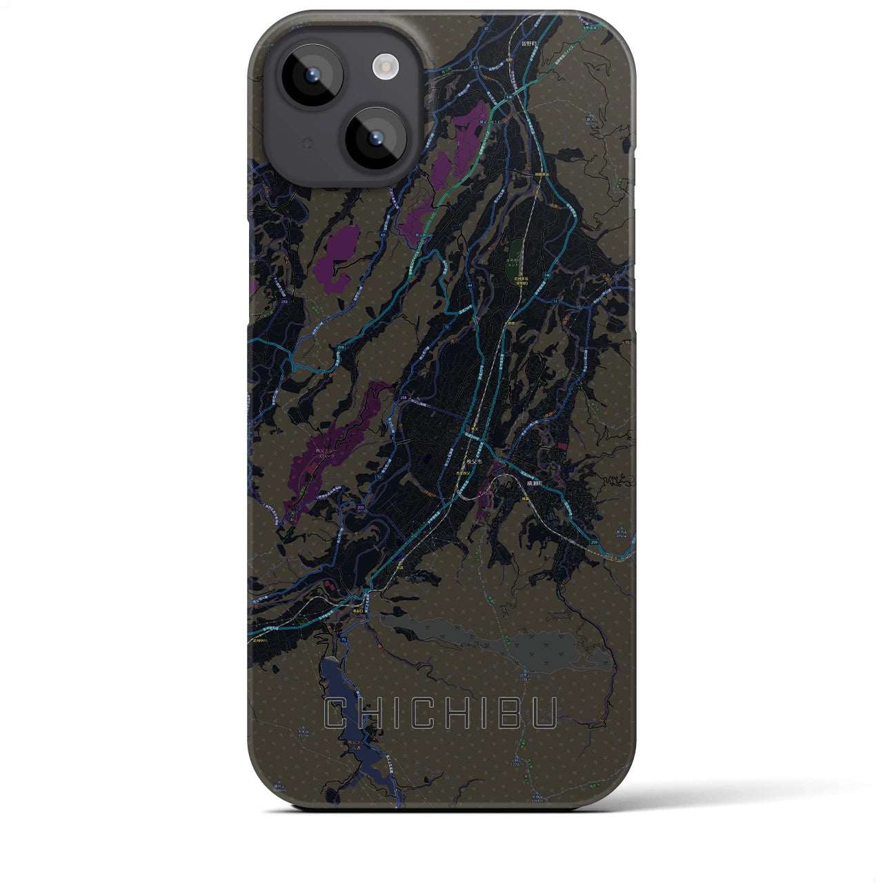 【秩父(埼玉県)】地図柄iPhoneケース(バックカバータイプ)