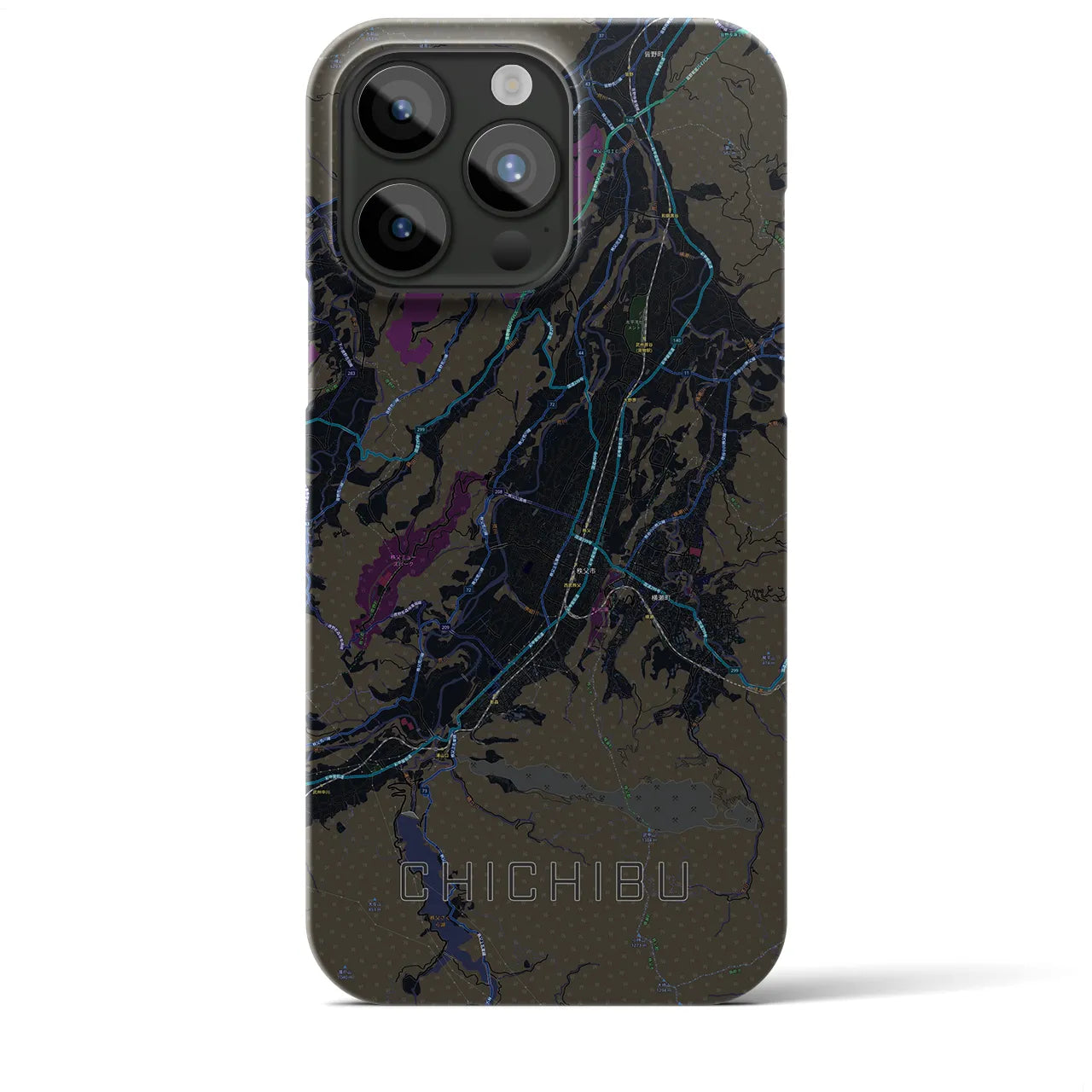 【秩父(埼玉県)】地図柄iPhoneケース(バックカバータイプ)