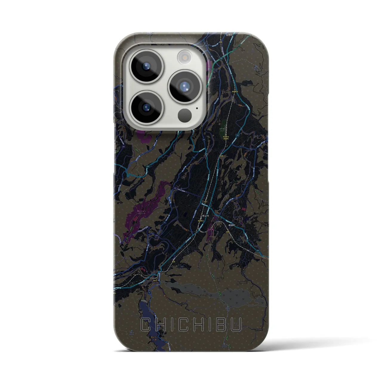 【秩父(埼玉県)】地図柄iPhoneケース(バックカバータイプ)