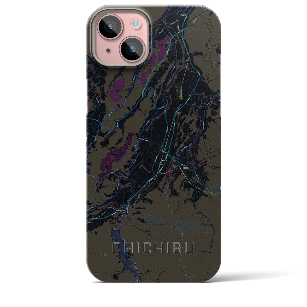 【秩父(埼玉県)】地図柄iPhoneケース(バックカバータイプ)