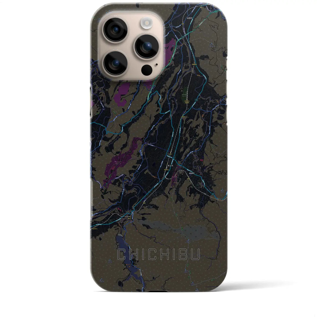 【秩父(埼玉県)】地図柄iPhoneケース(バックカバータイプ)