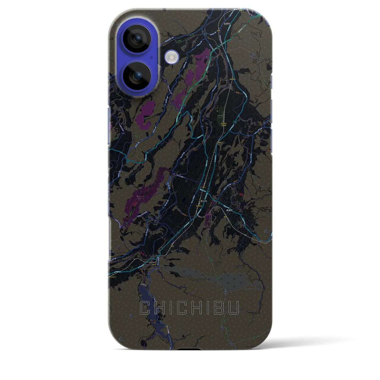 【秩父(埼玉県)】地図柄iPhoneケース(バックカバータイプ)