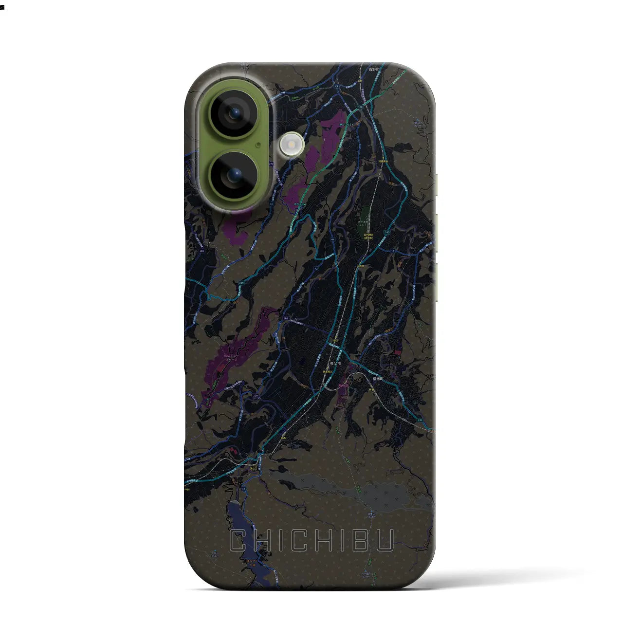 【秩父(埼玉県)】地図柄iPhoneケース(バックカバータイプ)