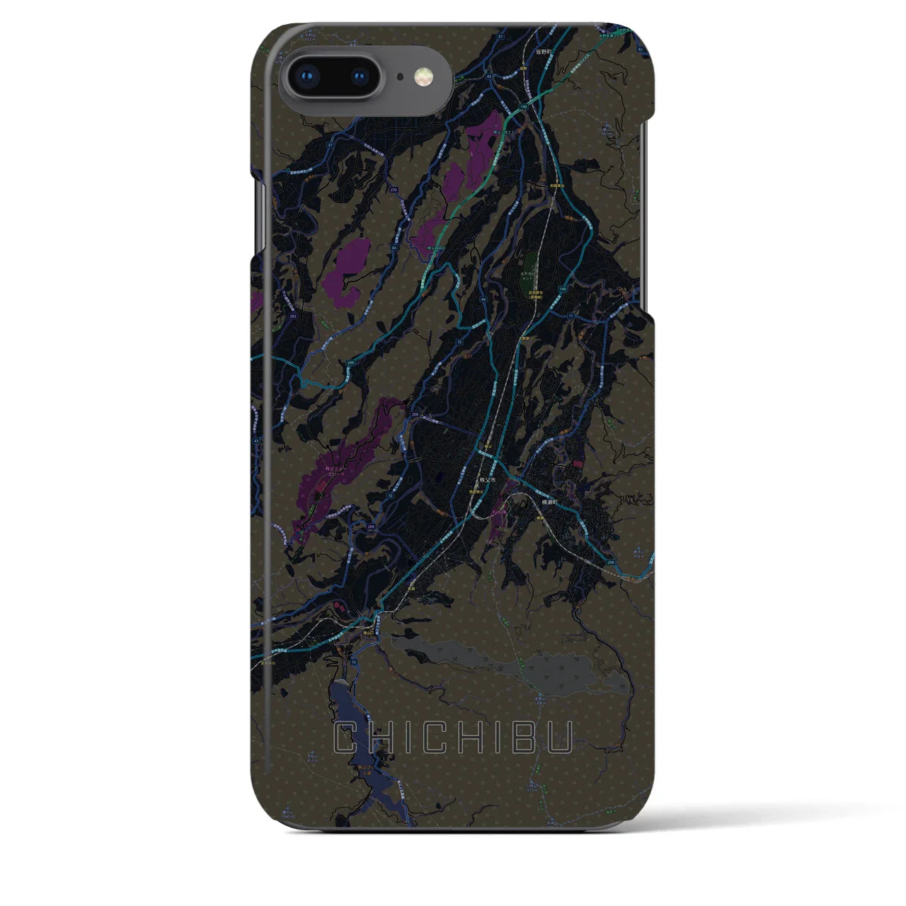 【秩父(埼玉県)】地図柄iPhoneケース(バックカバータイプ)