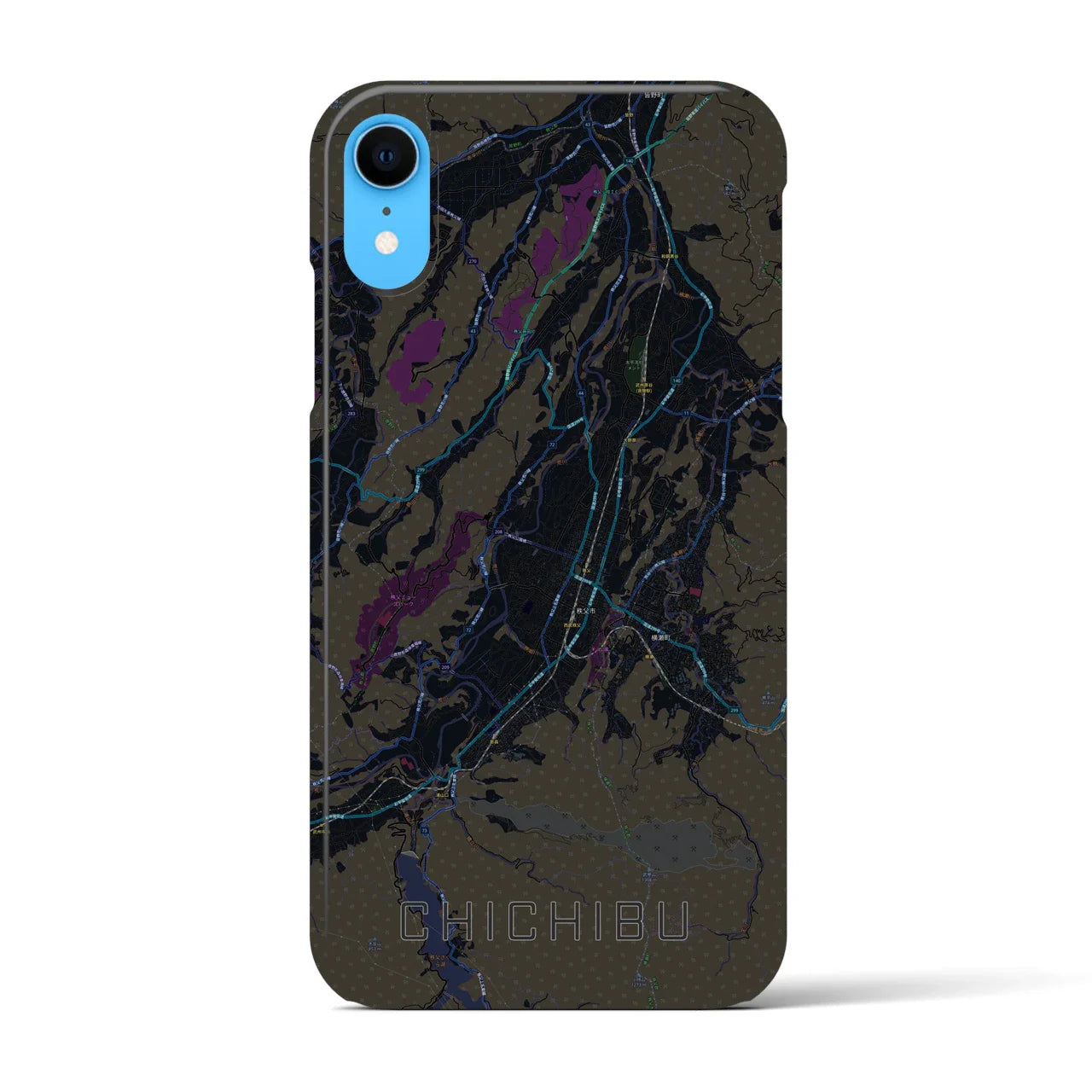 【秩父(埼玉県)】地図柄iPhoneケース(バックカバータイプ)