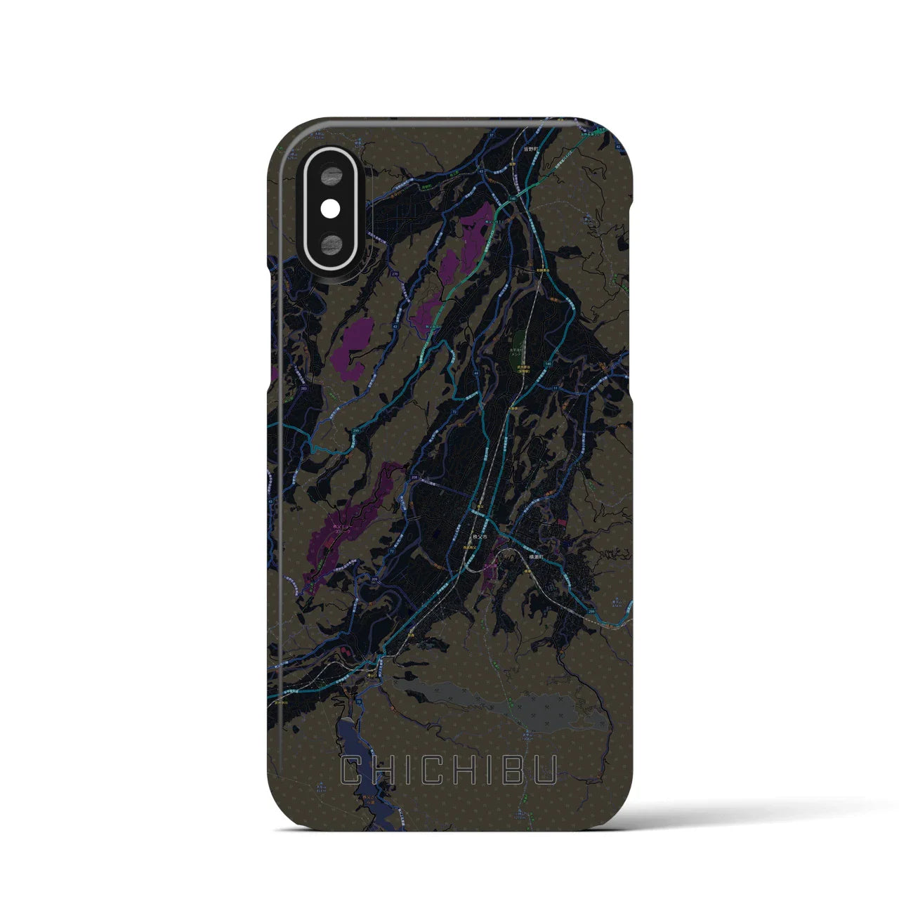 【秩父(埼玉県)】地図柄iPhoneケース(バックカバータイプ)