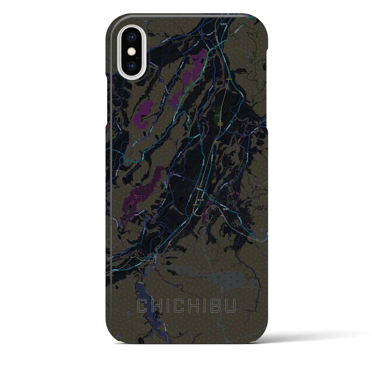 【秩父(埼玉県)】地図柄iPhoneケース(バックカバータイプ)