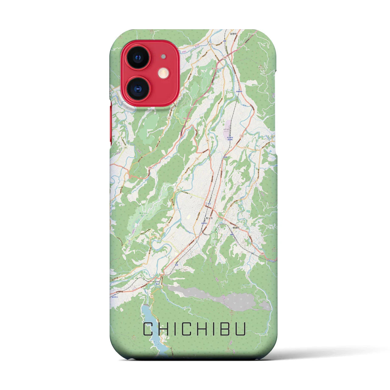 【秩父(埼玉県)】地図柄iPhoneケース(バックカバータイプ)
