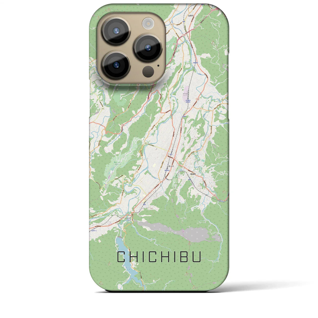 【秩父(埼玉県)】地図柄iPhoneケース(バックカバータイプ)