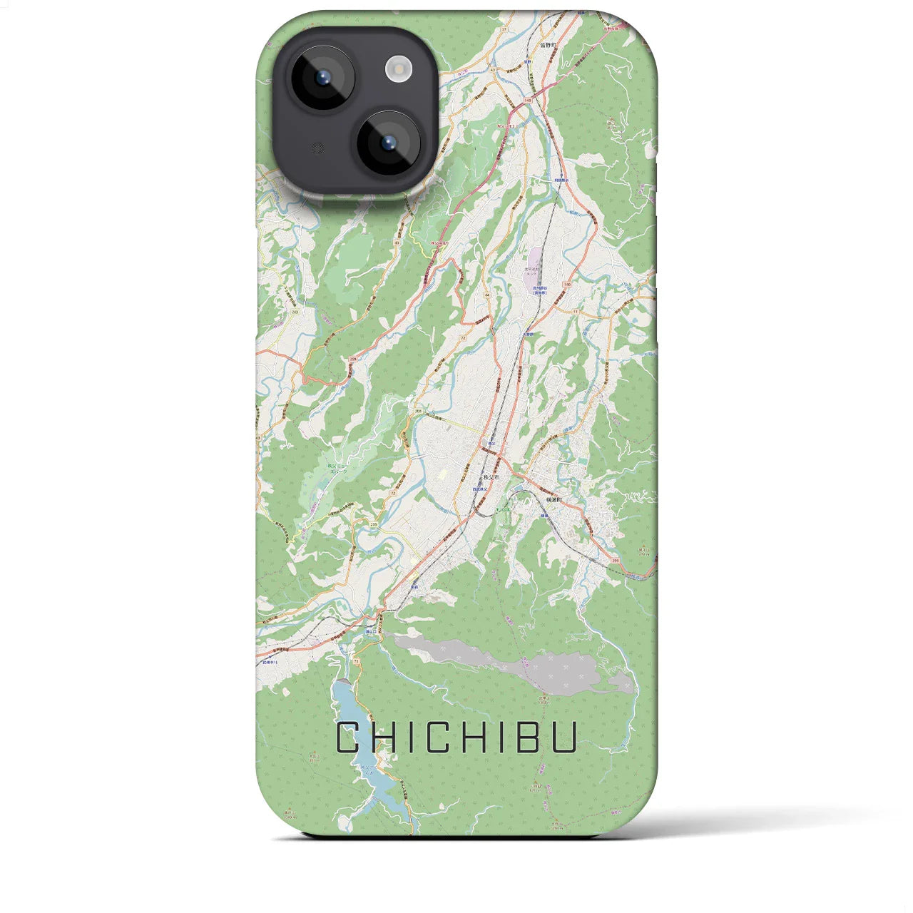 【秩父(埼玉県)】地図柄iPhoneケース(バックカバータイプ)