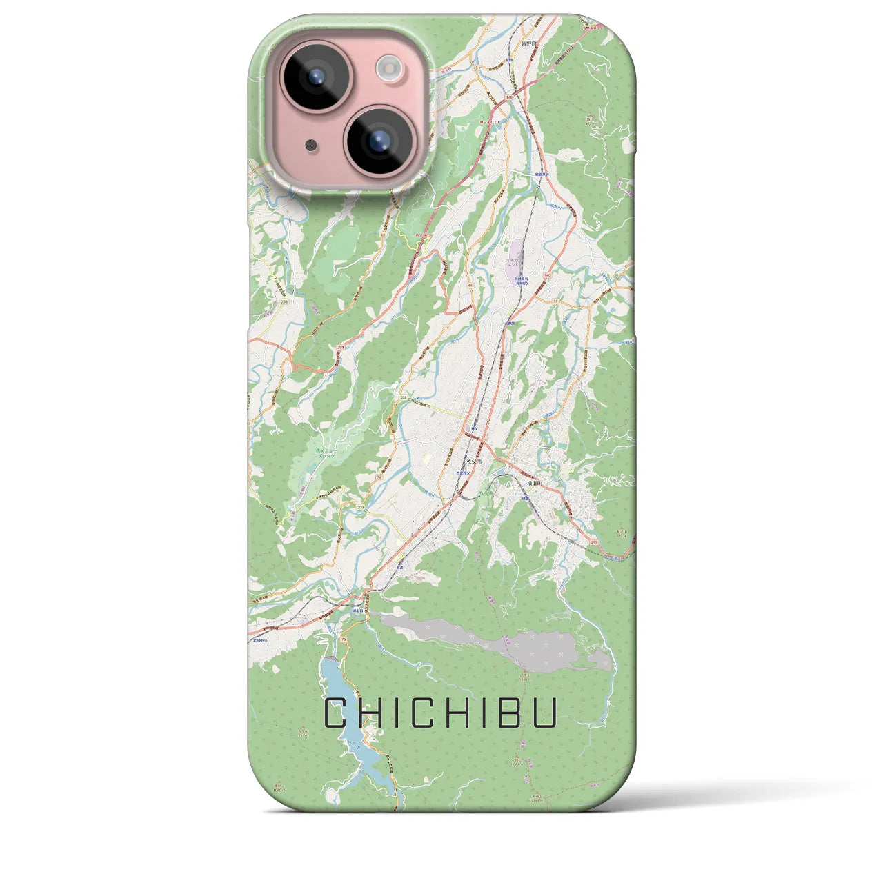 【秩父(埼玉県)】地図柄iPhoneケース(バックカバータイプ)