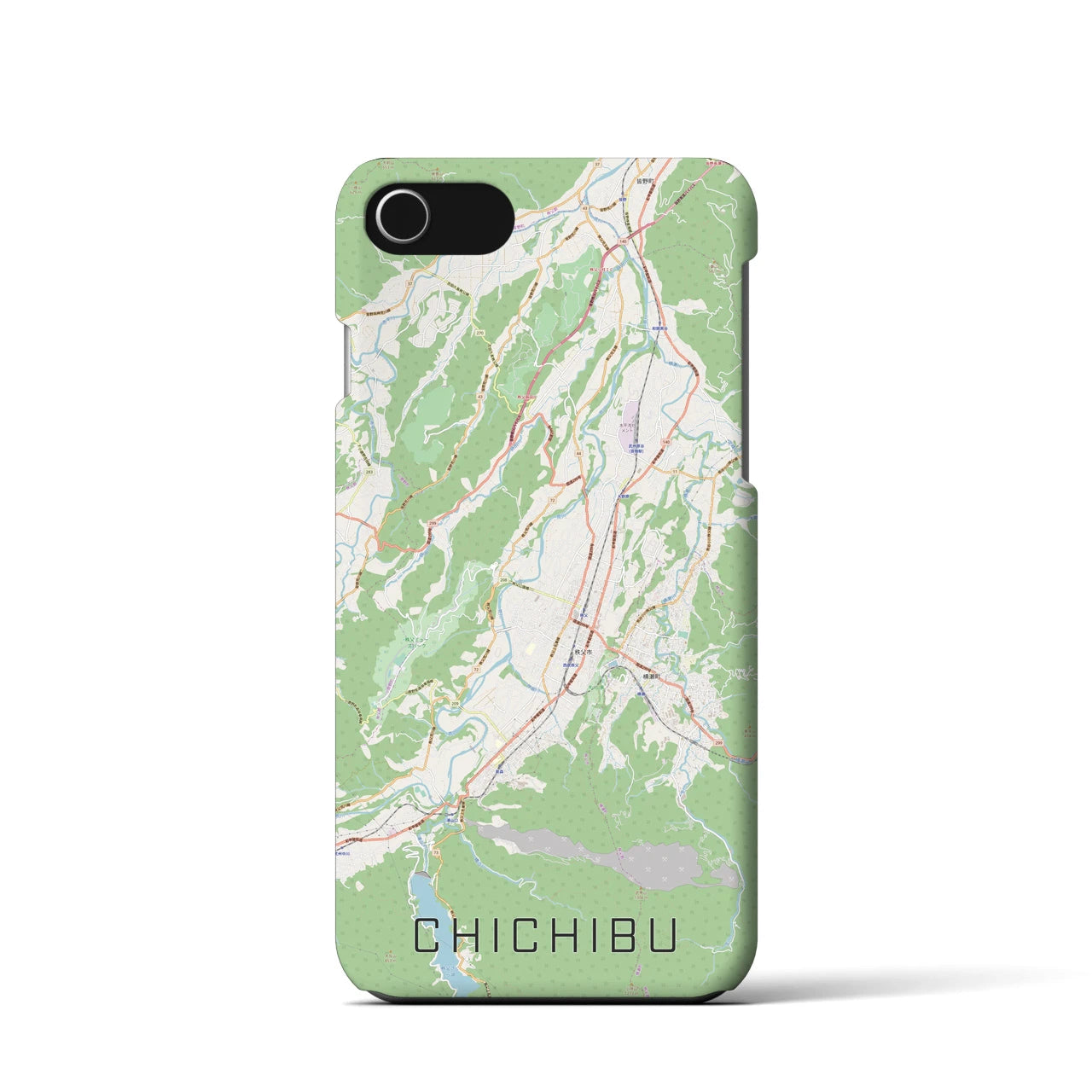 【秩父(埼玉県)】地図柄iPhoneケース(バックカバータイプ)