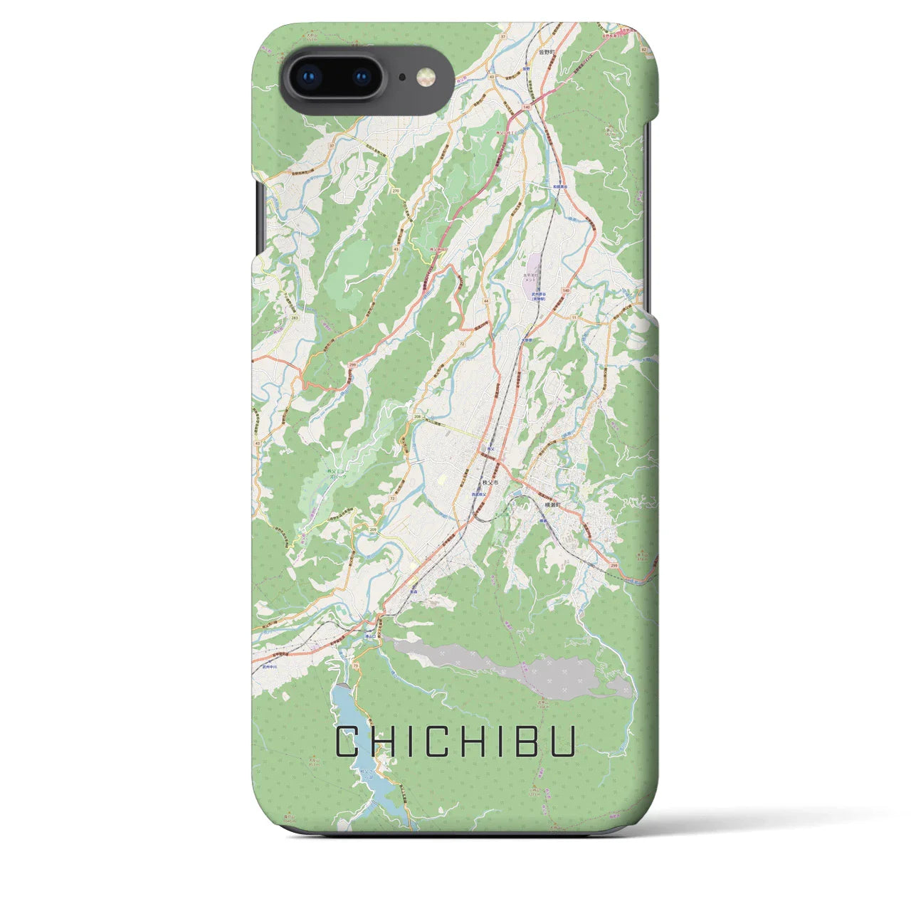 【秩父(埼玉県)】地図柄iPhoneケース(バックカバータイプ)