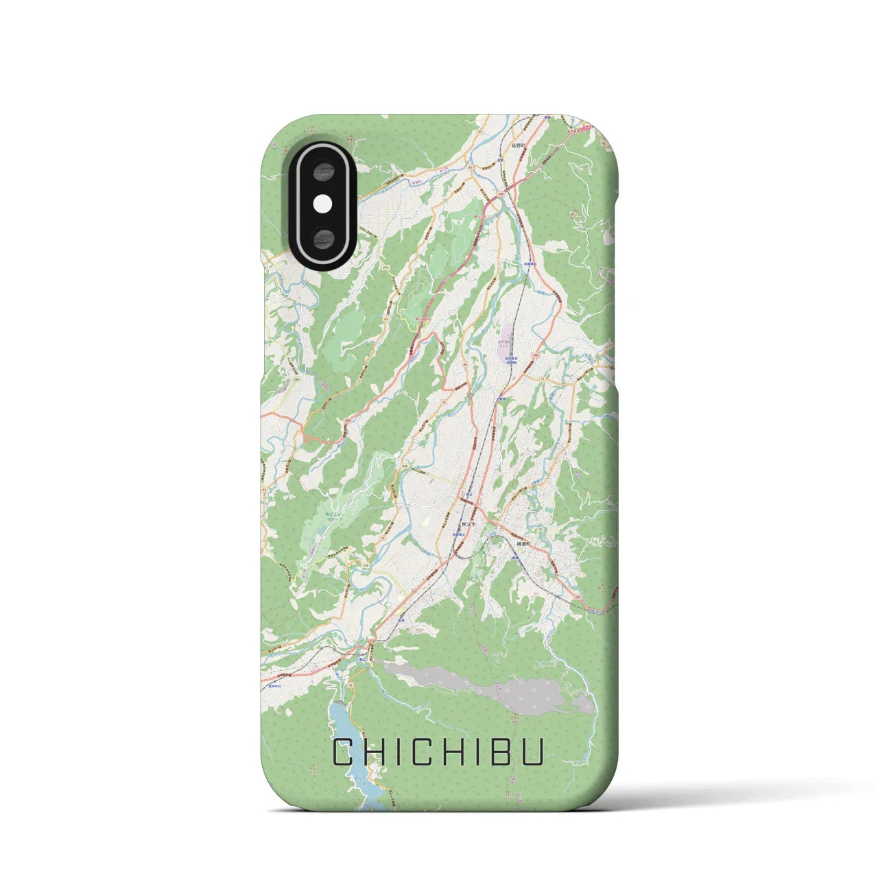 【秩父(埼玉県)】地図柄iPhoneケース(バックカバータイプ)