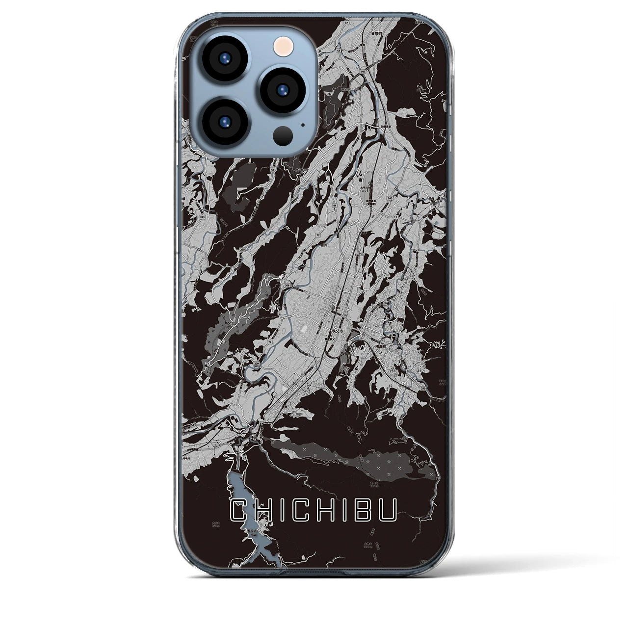 【秩父(埼玉県)】地図柄iPhoneケース(クリアタイプ)