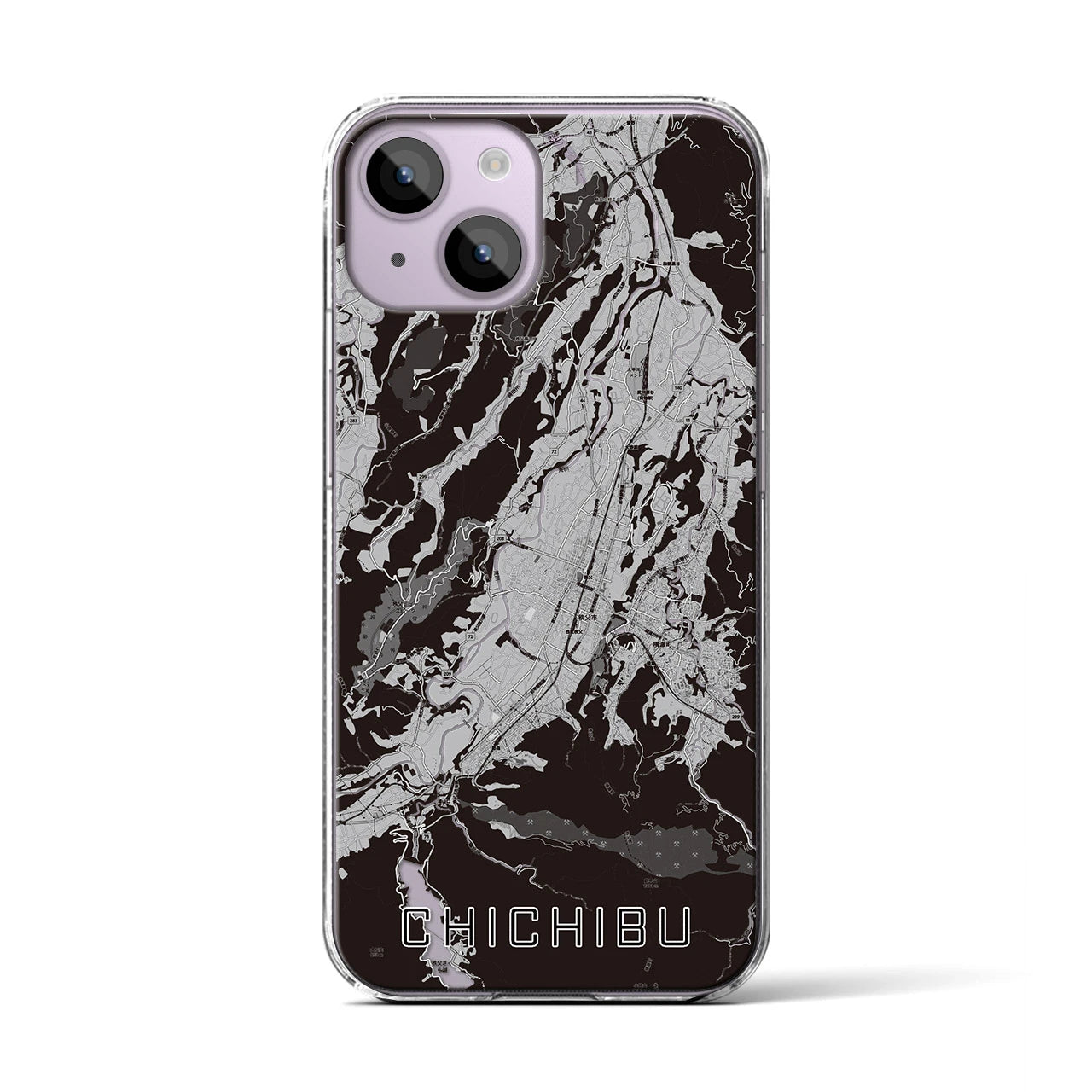 【秩父(埼玉県)】地図柄iPhoneケース(クリアタイプ)