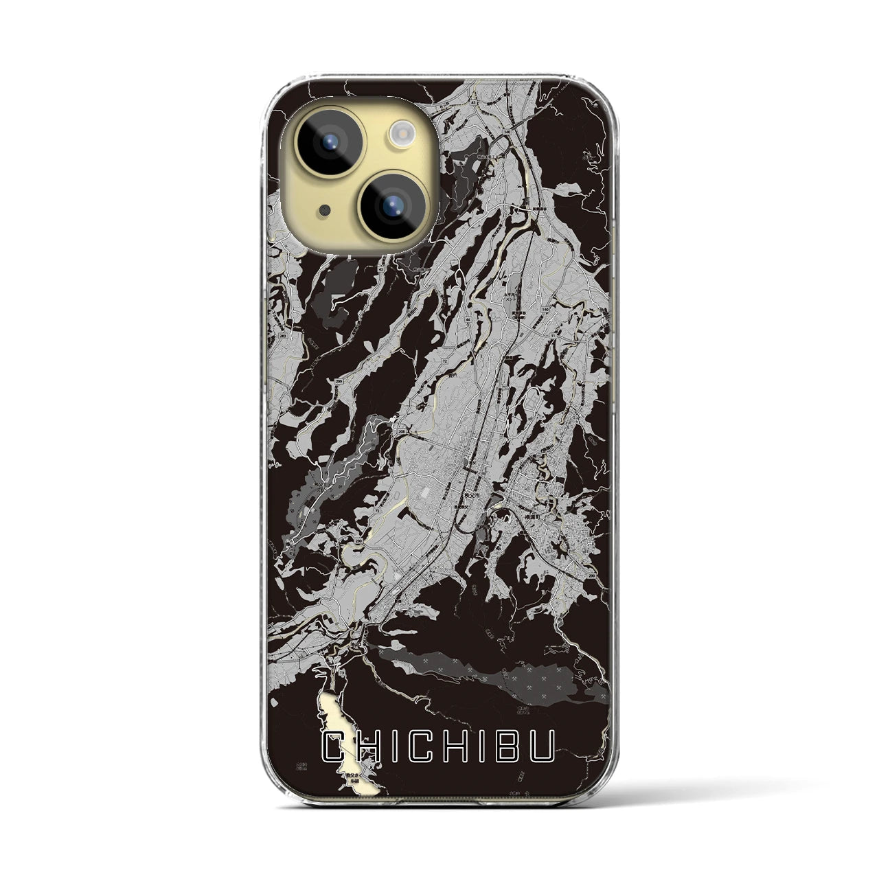 【秩父(埼玉県)】地図柄iPhoneケース(クリアタイプ)