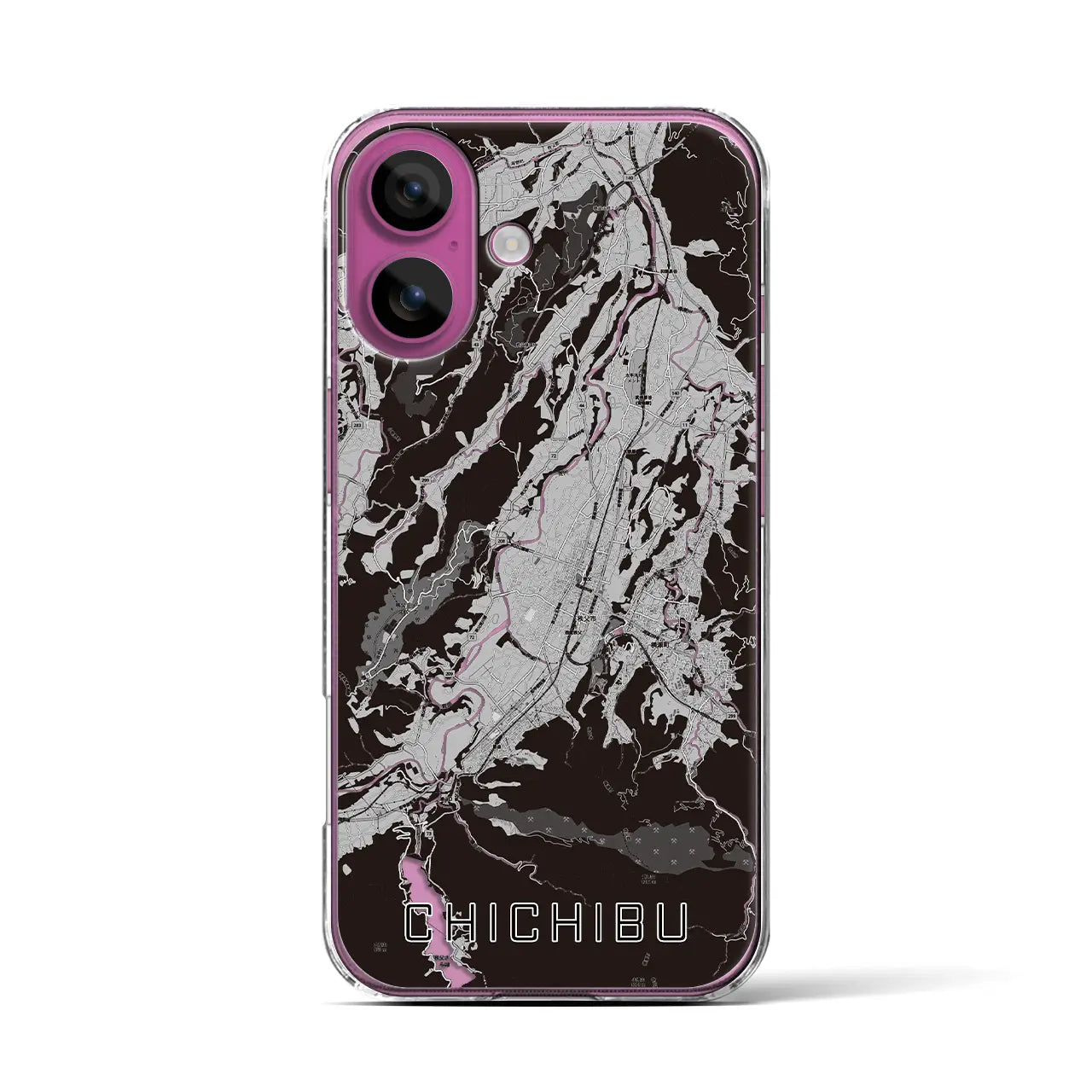 【秩父(埼玉県)】地図柄iPhoneケース(クリアタイプ)