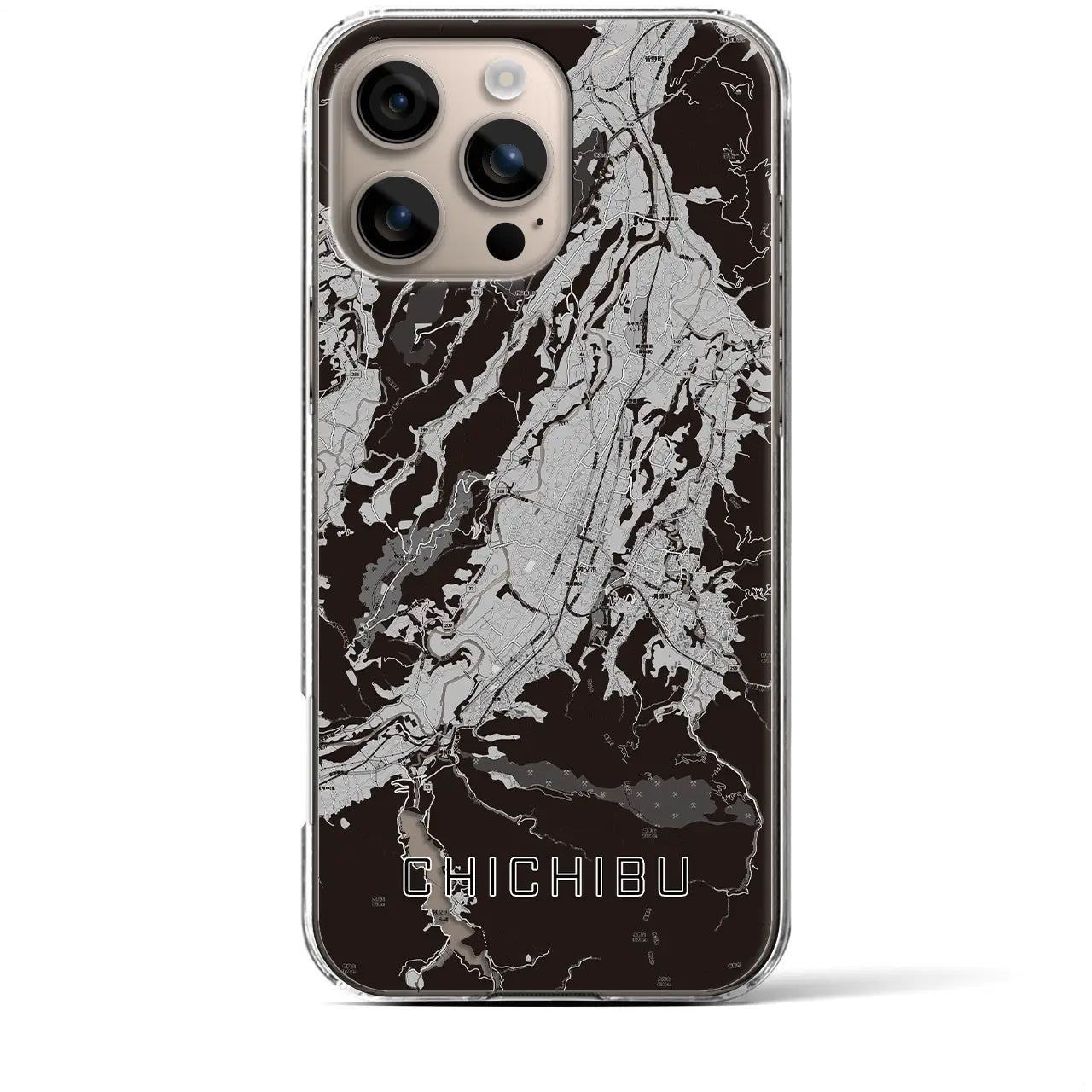 【秩父(埼玉県)】地図柄iPhoneケース(クリアタイプ)