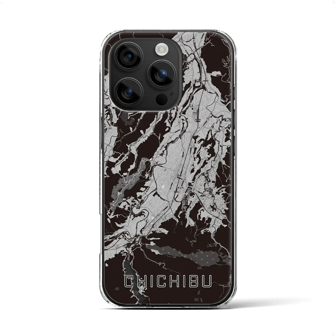 【秩父(埼玉県)】地図柄iPhoneケース(クリアタイプ)